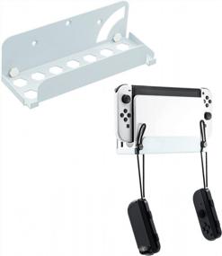 img 4 attached to Space-Saving Wall Mount For Switch OLED/NS Switch - Mcbazel White Wall Hanger Hooks For Easy Installation And Compatibility With NS Switch/Switch OLED 2021