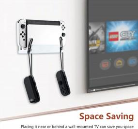 img 2 attached to Space-Saving Wall Mount For Switch OLED/NS Switch - Mcbazel White Wall Hanger Hooks For Easy Installation And Compatibility With NS Switch/Switch OLED 2021
