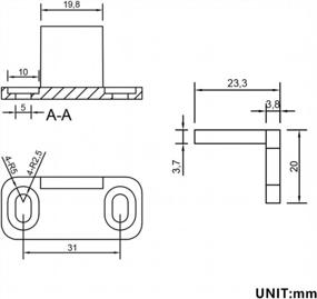 img 3 attached to Upgrade Your Barn Door With Skysen'S Sleek Floor-Mounted Bottom Guide Kit - 2 Pack (Black)