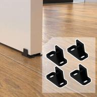 upgrade your barn door with skysen's sleek floor-mounted bottom guide kit - 2 pack (black) logo