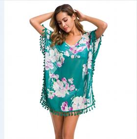 img 1 attached to Tandisk Women'S Chiffon Swimsuit Beach Bathing Suit Cover Ups For Swimwear Cover UP