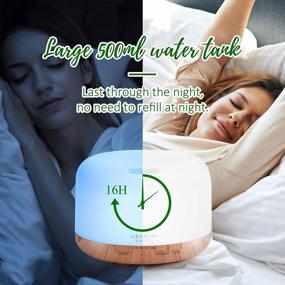 img 1 attached to Relax And Rejuvenate: 500Ml ASAKUKI Essential Oil Diffuser Kit With Top 6 Essential Oils In 14 LED Colors And Auto Shut-Off!