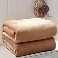 queen brown plush flannel throw blanket 90x90 soft warm ultra lightweight solid color bed couch cover логотип