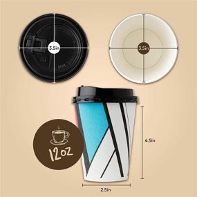 img 1 attached to ☕ [14 Sets - 12 oz.] Insulated Paper Hot Coffee Cup with Lids - Takeaway Hot Beverage Cups