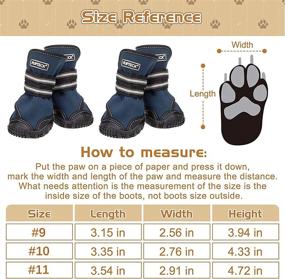 img 3 attached to 🐾 PUPTECK Dog Boots: Hot Pavement Paw Protector for Medium to Large Doggies - Waterproof, Anti-Slip, Reflective Straps - Ideal for Outdoor Hiking, Walking, and Running (2 Pairs)