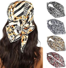 img 4 attached to HAIMEIKANG Scarves Feeling Headscarf Bandanas（Mix Women's Accessories - Scarves & Wraps