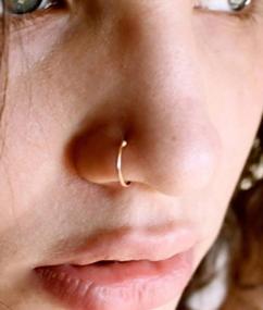 img 3 attached to Surgical Steel Nose Rings Hoops Studs For Women 20 Gauge 18 Gauge Silver Rose Gold Piercing Jewelry