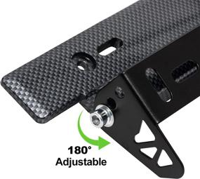 img 2 attached to Spurtar Adjustable License Plate Frame Holder Bracket Auto Car Front Bumper License Plate Frames Relocator With Screws And Nuts Universal Car Accessories (Black)