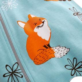 img 1 attached to 🦊 Stylish Fox Design Long-Sleeve Hooded Jumpsuit for Baby - Baby Zipper Clothes