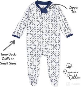 img 3 attached to 👶 HonestBaby Baby 2-Pack Organic Cotton Footed Pajama Sleep & Play: Comfortable and Sustainable Sleepwear for Your Little Ones