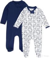 👶 honestbaby baby 2-pack organic cotton footed pajama sleep & play: comfortable and sustainable sleepwear for your little ones logo