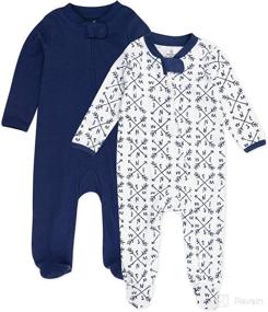 img 4 attached to 👶 HonestBaby Baby 2-Pack Organic Cotton Footed Pajama Sleep & Play: Comfortable and Sustainable Sleepwear for Your Little Ones