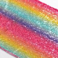vibrant multicolor sequin table runner for party decor - 12x108-inch rainbow sequin runner (pack of 1) logo