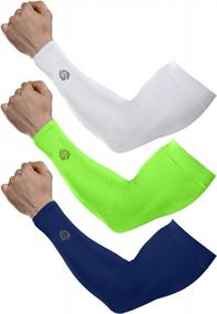 img 4 attached to UV-Protective Arm Sleeves For Men And Women: Perfect For Cycling, Driving, Golfing, And Running By SHINYMOD