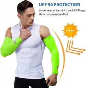 img 2 attached to UV-Protective Arm Sleeves For Men And Women: Perfect For Cycling, Driving, Golfing, And Running By SHINYMOD
