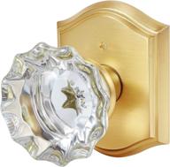 satin brass privacy gold door knob lock interior glass door knobs for bathroom bedroom - clctk premium logo