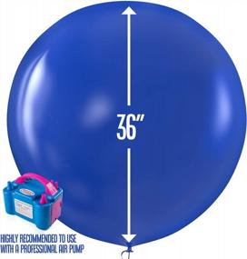 img 2 attached to Make Your Event Pop With Prextex Blue Giant Balloons - 8 Jumbo 36 Inch Balloons Perfect For Weddings, Baby Showers, And Birthday Parties
