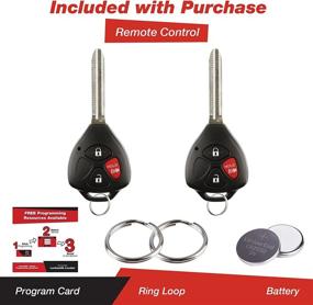 img 3 attached to 2-Pack KeylessOption Replacement Keyless Entry Car Key Fob HYQ12BBY G Chip Remote Control