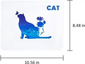 img 3 attached to Коврик для мыши Cute Cat Design — нескользящий, с прошитыми краями от MarsHopper — 10,2 дюйма X8,3