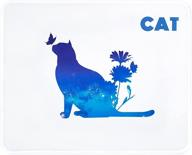 коврик для мыши cute cat design — нескользящий, с прошитыми краями от marshopper — 10,2 дюйма x8,3 логотип