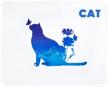 cute cat design mouse pad - non-slip with stitched edges by marshopper - 10.2"x8.3 logo