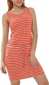 img 4 attached to Zengjo Striped Sleeveless Dresses With Pockets For Women