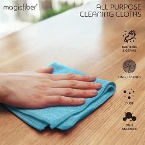 img 2 attached to 🧺 MagicFiber Microfiber Reusable Cleaning Cloths (4-Pack, 13x13) - Ultra-Soft & Absorbent Microfiber Cleaning Rags, Ideal for Glasses, Dusting, Windows, Electronics, Cars, TVs & More!