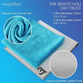 img 3 attached to 🧺 MagicFiber Microfiber Reusable Cleaning Cloths (4-Pack, 13x13) - Ultra-Soft & Absorbent Microfiber Cleaning Rags, Ideal for Glasses, Dusting, Windows, Electronics, Cars, TVs & More!