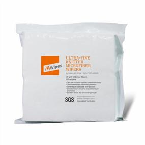 img 4 attached to MC18009 AAwipes Microfiber Cleanroom Wipers - Bag Of 100 Pcs, 9"X9", 180Gsm Superfine Polyester-Polyamide Cloths With Laser Sealed Edges For Fiber Optics, Lint-Free Class 100 Cleaning