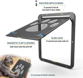 img 1 attached to 🚪 NAMSAN Sliding Door Pet Screen Protector - Magnetic Automatic Closure, Lockable Gate for Dogs or Cats