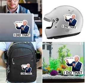 img 1 attached to 🤣 100Pcs Biden Funny Stickers | Gas Pump Car Bumper Point to The Left Sticker | I Did That Biden Stickers | That's All Me | 2-3inch Diamond Glitter Decal/Humor/Funny Stickers (B 100 PCS)