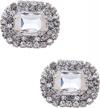 rhinestone crystal shoe clips for bridal wedding shoes, dresses & hats - 2 pcs logo