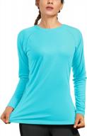 stay safe in the sun with women's upf50+ long sleeve uv protection shirts for outdoor activities logo