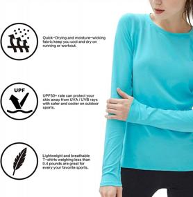 img 1 attached to Оставайтесь в безопасности на солнце с женскими рубашками с защитой от ультрафиолета с длинным рукавом UPF50+ для активного отдыха