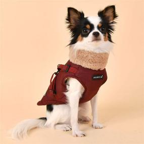 img 1 attached to Puppia Donavan Winter Vest Wine Cats and Collars, Harnesses & Leashes