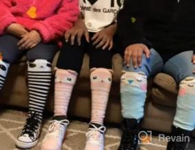 img 7 attached to 🐾 Веселые и безумные носки до колена с дизайном животных для девочек: упаковка из 6 пар - идеально подходят для длинных сапог детей, милые носки для детей