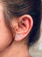 img 1 attached to 16G Cartilage Earring Set W/Cubic Zirconia & Surgical Steel - Tragus, Helix, Lip Ring & More review by Zha Rivera