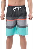men's quick dry stripe swimming trunks board shorts by ynimioaox logo