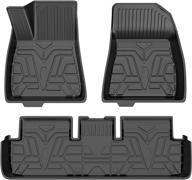 high-quality all-weather rubber floor liners/mats for tesla model 3 - compatible with 2017-2022 models logo