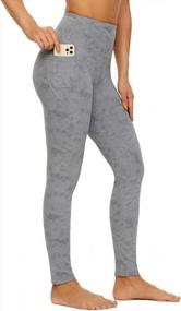 img 4 attached to Ccko Women'S High Waisted Leggings With Pockets - Stretch, Tummy Control For Yoga And Workouts