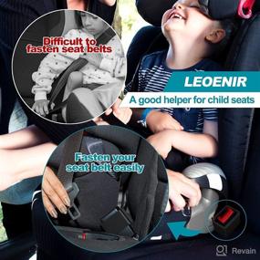 img 2 attached to Convenient 2 Pack Car Seat Belt 🚗 Buckle Holder: Durable Silicone Material for Easy Access