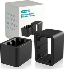 img 4 attached to Convenient 2 Pack Car Seat Belt 🚗 Buckle Holder: Durable Silicone Material for Easy Access