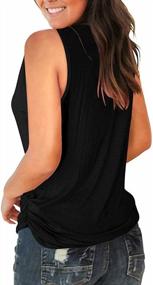 img 2 attached to Women'S V Neck Sleeveless Tank Top - Casual Loose Fit Shirt