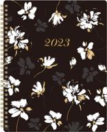 цветочный планнер на 2023 год: оставайтесь организованными весь год с еженедельным/ежемесячным расположением, списком дел, двухпроволочным переплетом и размером 8" х 10". логотип