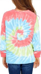 img 1 attached to Stylish Tie-Dye Crewneck Sweatshirt For Girls By LookbookStore - Long Sleeve Casual Pullover Top