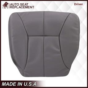 img 2 attached to 🚘 1998-2002 Dodge Ram 1500/2500/3500 Replacement Seat Cover - Synthetic Leather, Mist Gray (Light Gray), Driver Bottom - Laramie SLT