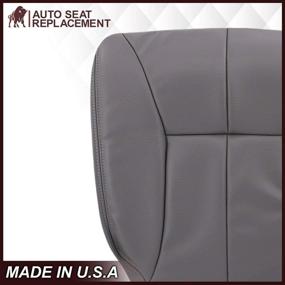 img 3 attached to 🚘 1998-2002 Dodge Ram 1500/2500/3500 Replacement Seat Cover - Synthetic Leather, Mist Gray (Light Gray), Driver Bottom - Laramie SLT