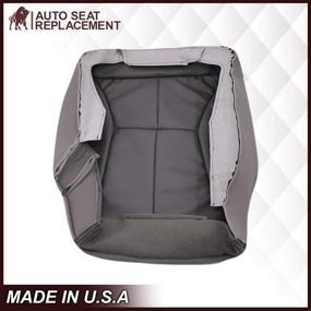 img 1 attached to 🚘 1998-2002 Dodge Ram 1500/2500/3500 Replacement Seat Cover - Synthetic Leather, Mist Gray (Light Gray), Driver Bottom - Laramie SLT