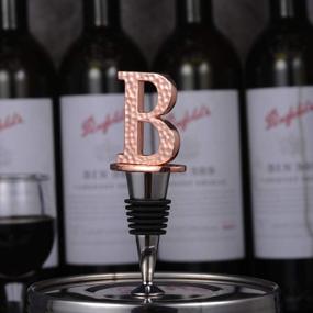 img 2 attached to Rose Gold Plated "B" Letter Miicol Initial Wine Stopper - Perfect Kitchen Decor & Wedding Gift