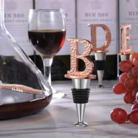 img 1 attached to Rose Gold Plated "B" Letter Miicol Initial Wine Stopper - Perfect Kitchen Decor & Wedding Gift
